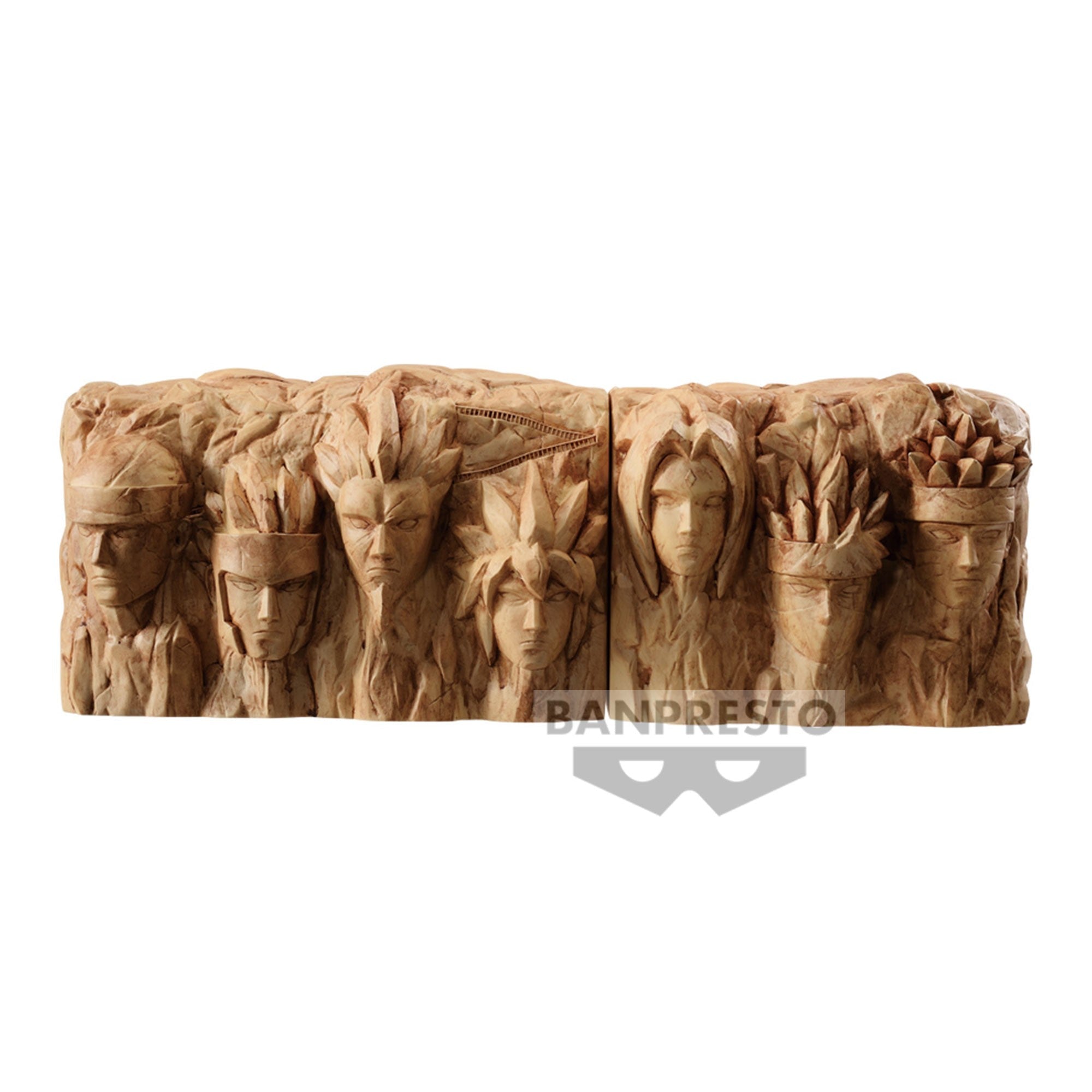 Figurine représentant les visages des trois Hokage Tsunade, Kakashi Hatake et Naruto Uzumaki en PVC de la série Naruto/Boruto.