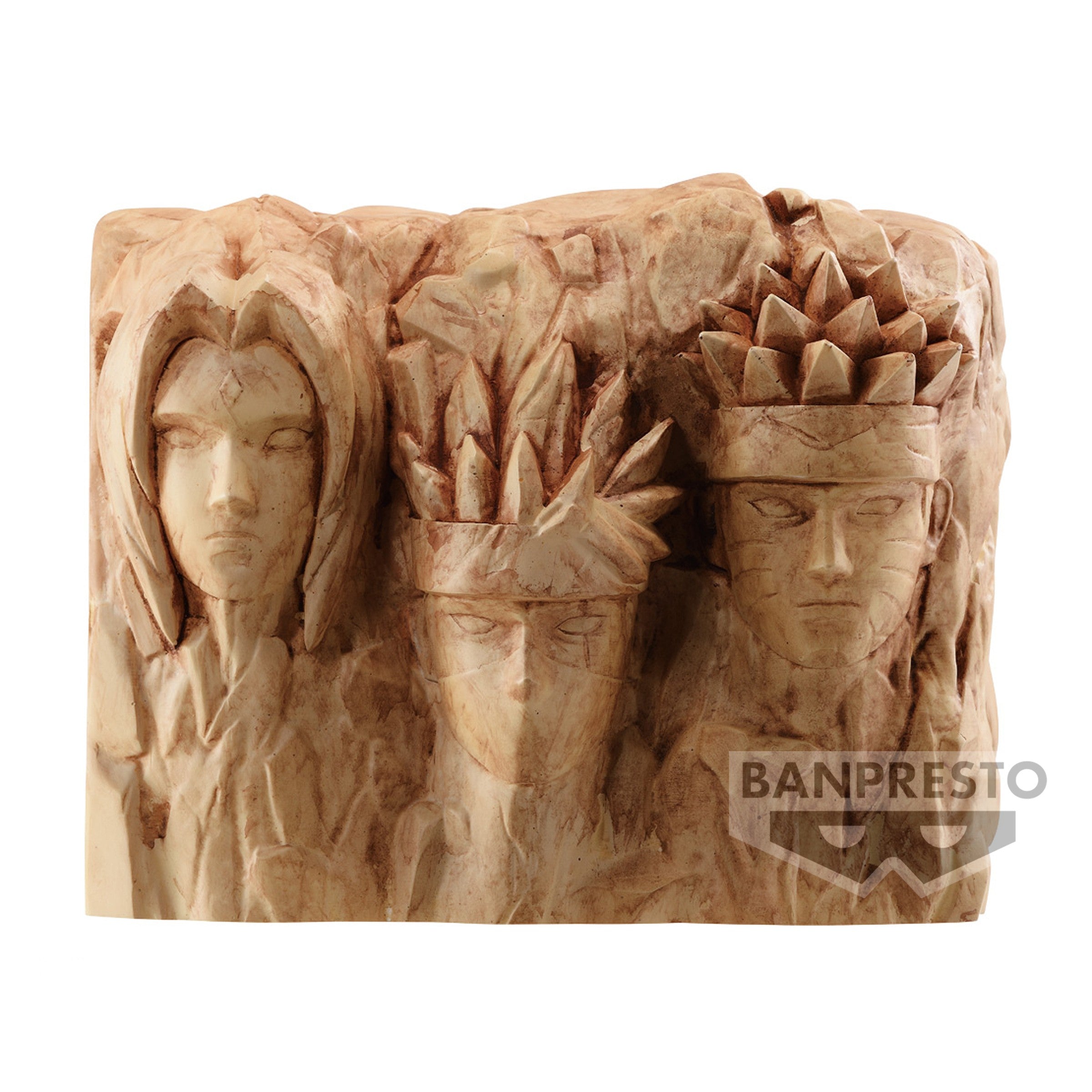 Figurine représentant les visages des trois Hokage Tsunade, Kakashi Hatake et Naruto Uzumaki en PVC de la série Naruto/Boruto.