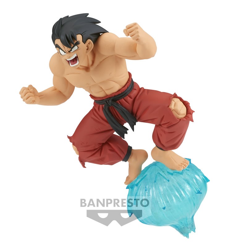 Figurine de Goku en train d'effectuer son Kamehameha, représentant un moment de combat de Dragon Ball, fabriquée par Banpresto.