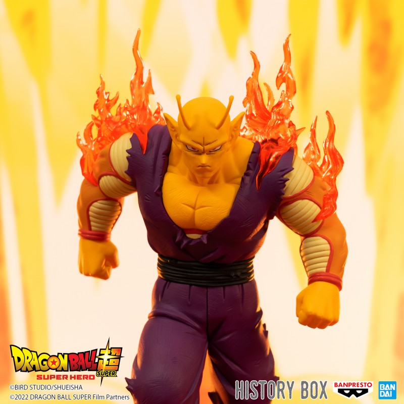 Figurine de Orange Piccolo du film Dragon Ball Super, mesurant 14 cm, fabriquée en PVC par Banpresto.