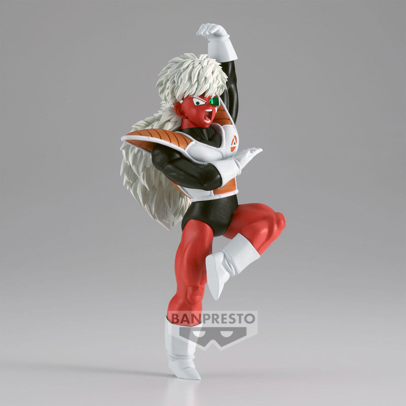 Figurine de Jeice de Dragon Ball Z, représentant le personnage en pose dynamique avec une expression déterminée, fabriquée par Banpresto, d'une hauteur de 10 cm.
