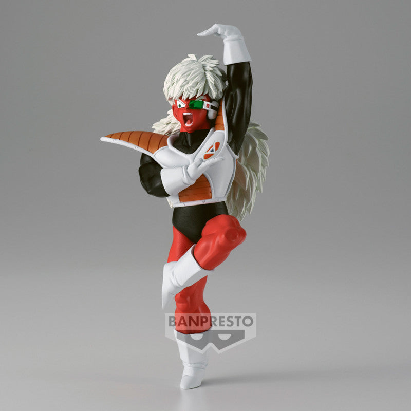Figurine de Jeice de Dragon Ball Z, représentant le personnage en pose dynamique avec une expression déterminée, fabriquée par Banpresto, d'une hauteur de 10 cm.