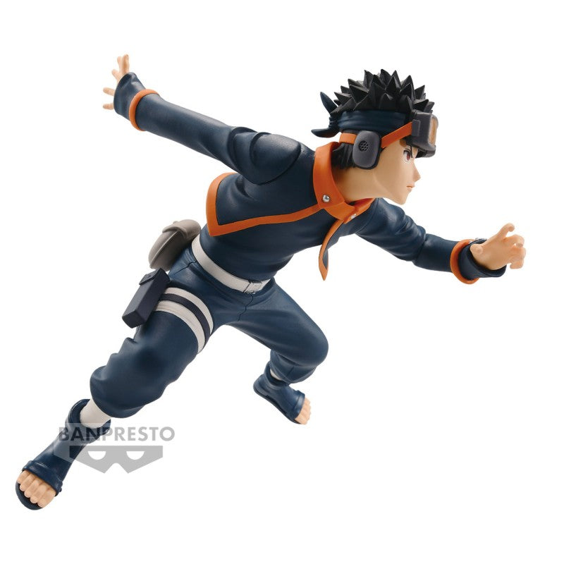 Figurine d'Obito Uchiha de Naruto Shippuden, en PVC, avec Sharingan apparent et pose dynamique.