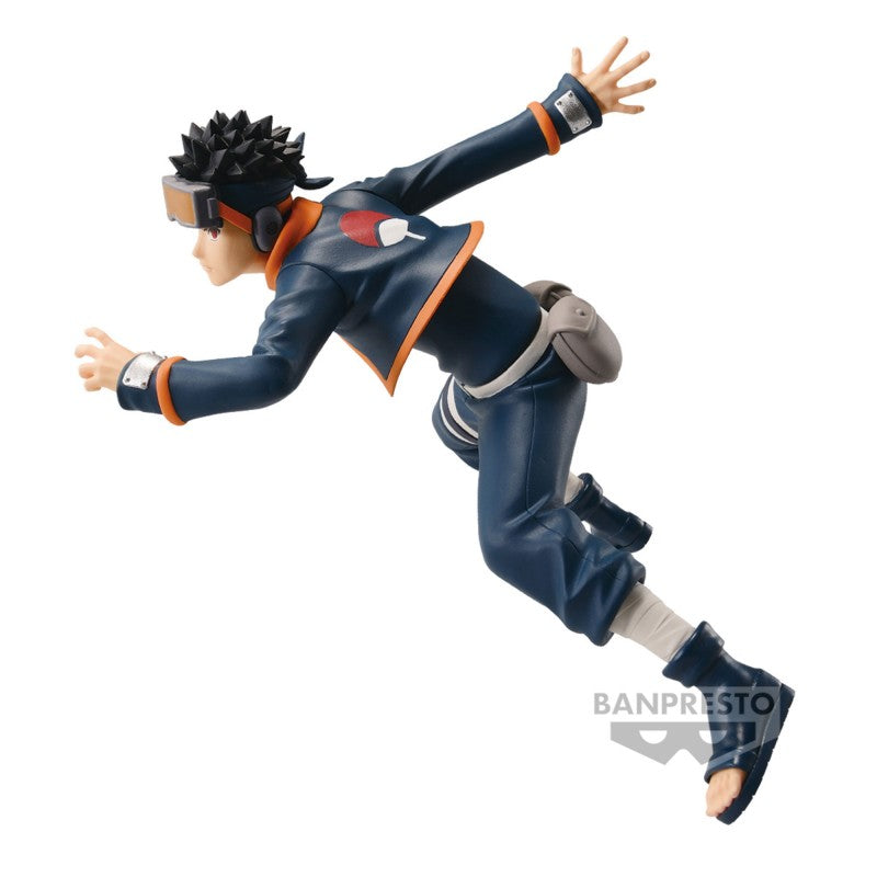 Figurine d'Obito Uchiha de Naruto Shippuden, en PVC, avec Sharingan apparent et pose dynamique.