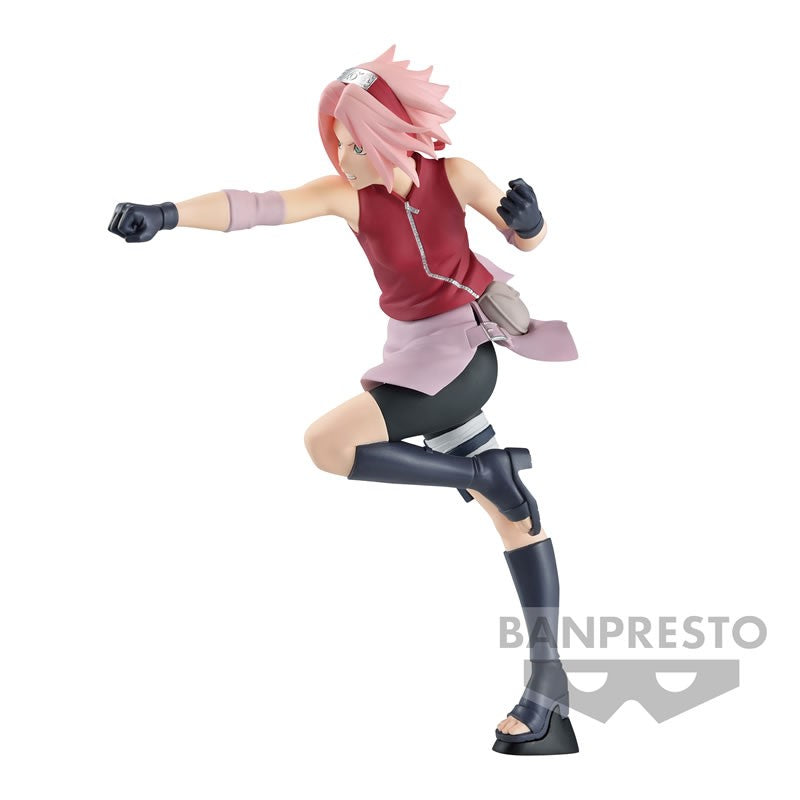 Figurine de Sakura Haruno de la série Naruto, en PVC, avec des détails soignés et une pose dynamique.