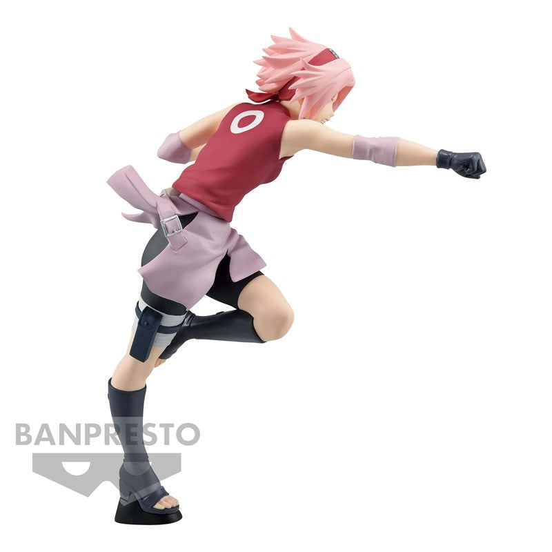Figurine de Sakura Haruno de la série Naruto, en PVC, avec des détails soignés et une pose dynamique.