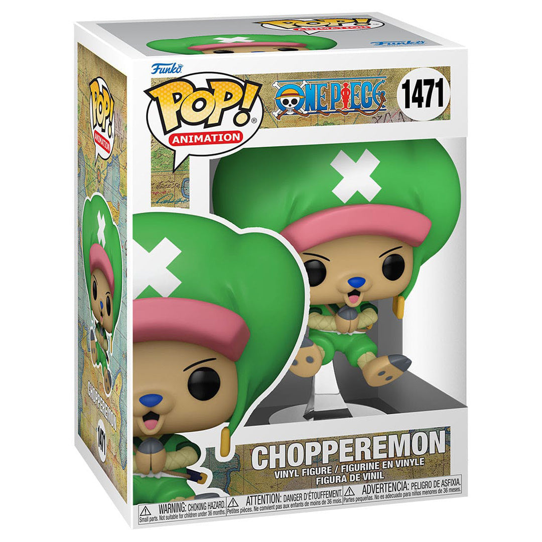 Chopperemon en tenue de ninja verte dans une pose dynamique, avec ses pattes de renne jointes, fabriqué par Funko.