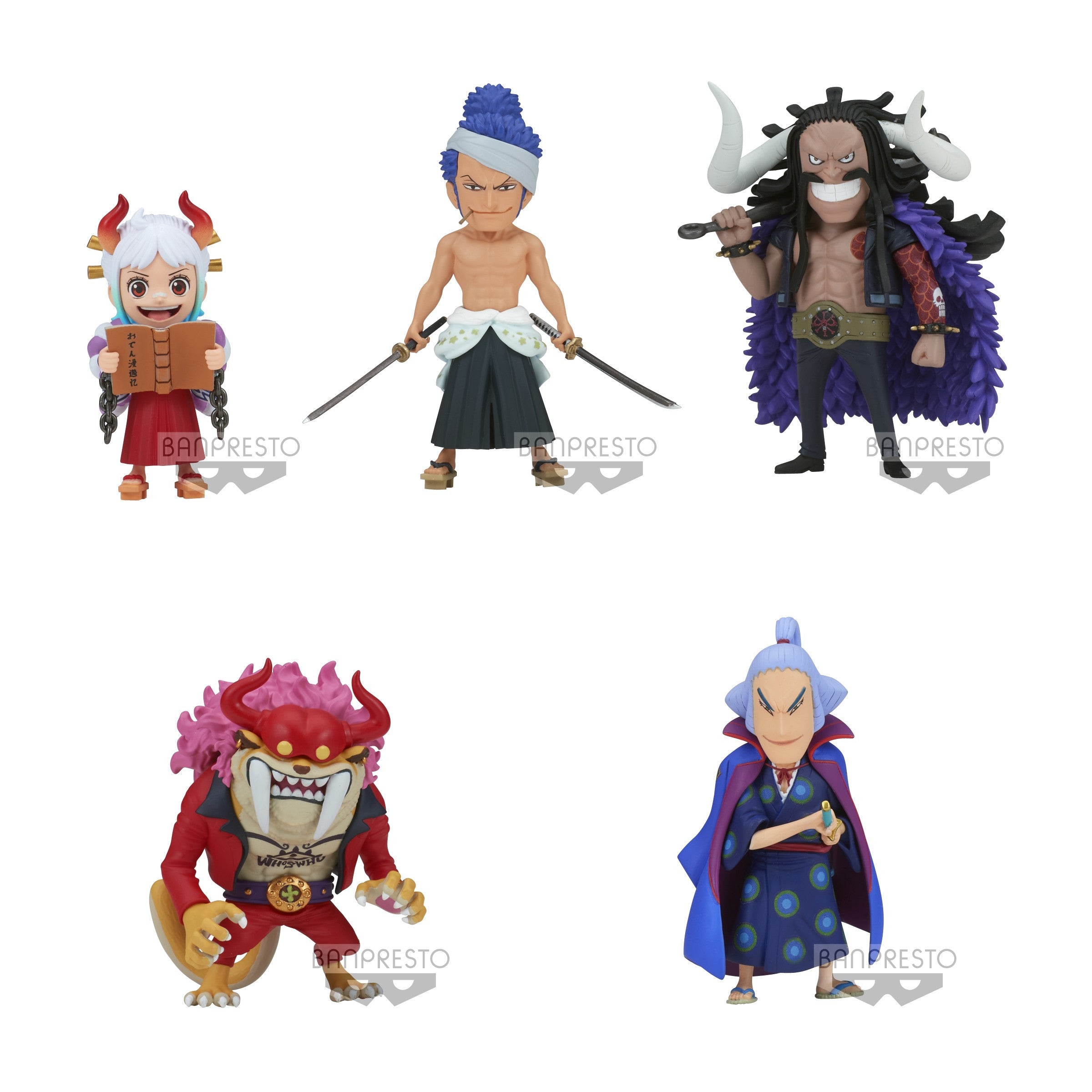 Figurine de Yamato de One Piece représentant le personnage dans une pose dynamique, avec des détails soignés et des couleurs vives, fabriquée par BANPRESTO.
