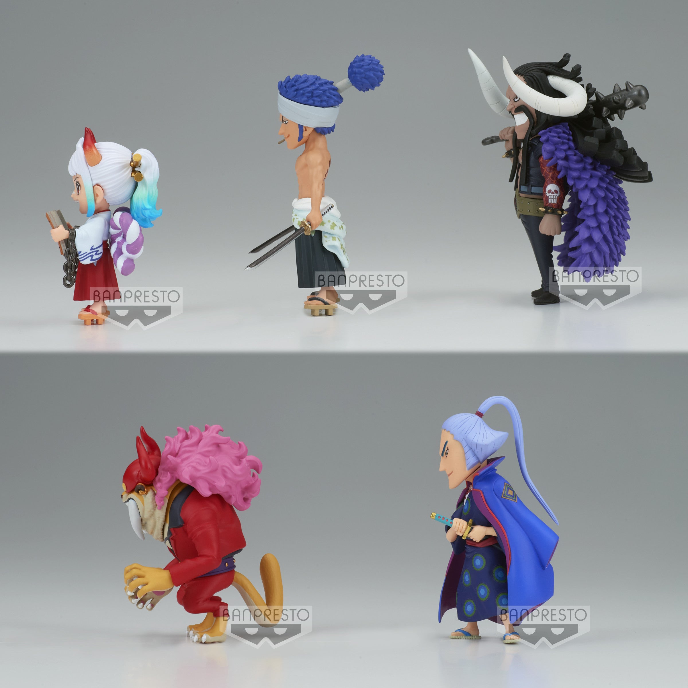 Figurine de Yamato de One Piece représentant le personnage dans une pose dynamique, avec des détails soignés et des couleurs vives, fabriquée par BANPRESTO.