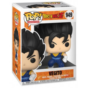 Figurine Pop de Vegito, représentant la fusion de Goku et Vegeta, avec des détails colorés et une expression dynamique, fabriquée par Funko.