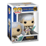 Vue de face en plan d'ensemble de la Funko Pop de Noelle de Black Clover dans sa boîte.