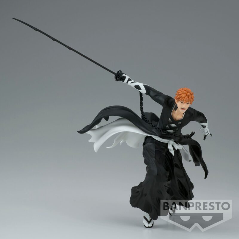 Figurine Ichigo Bleach en posture dynamique, Zanpakuto dégainé