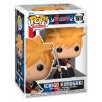 Figurine Ichigo Bleach tenue de Shinigami, cheveux orange en pétards
