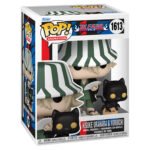 Figurine Kisuke Urahara Bleach canne, chapeau rayé vert et blanc