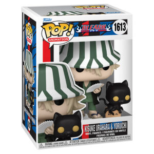 Figurine Kisuke Urahara Bleach canne, chapeau rayé vert et blanc
