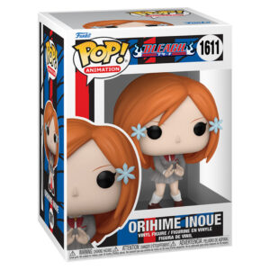 Figurine Orihime Inoue Bleach cheveux roux en frange, posture pleine de vie