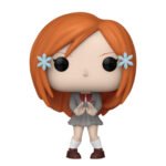 Figurine Orihime Inoue Bleach cheveux roux en frange, posture pleine de vie