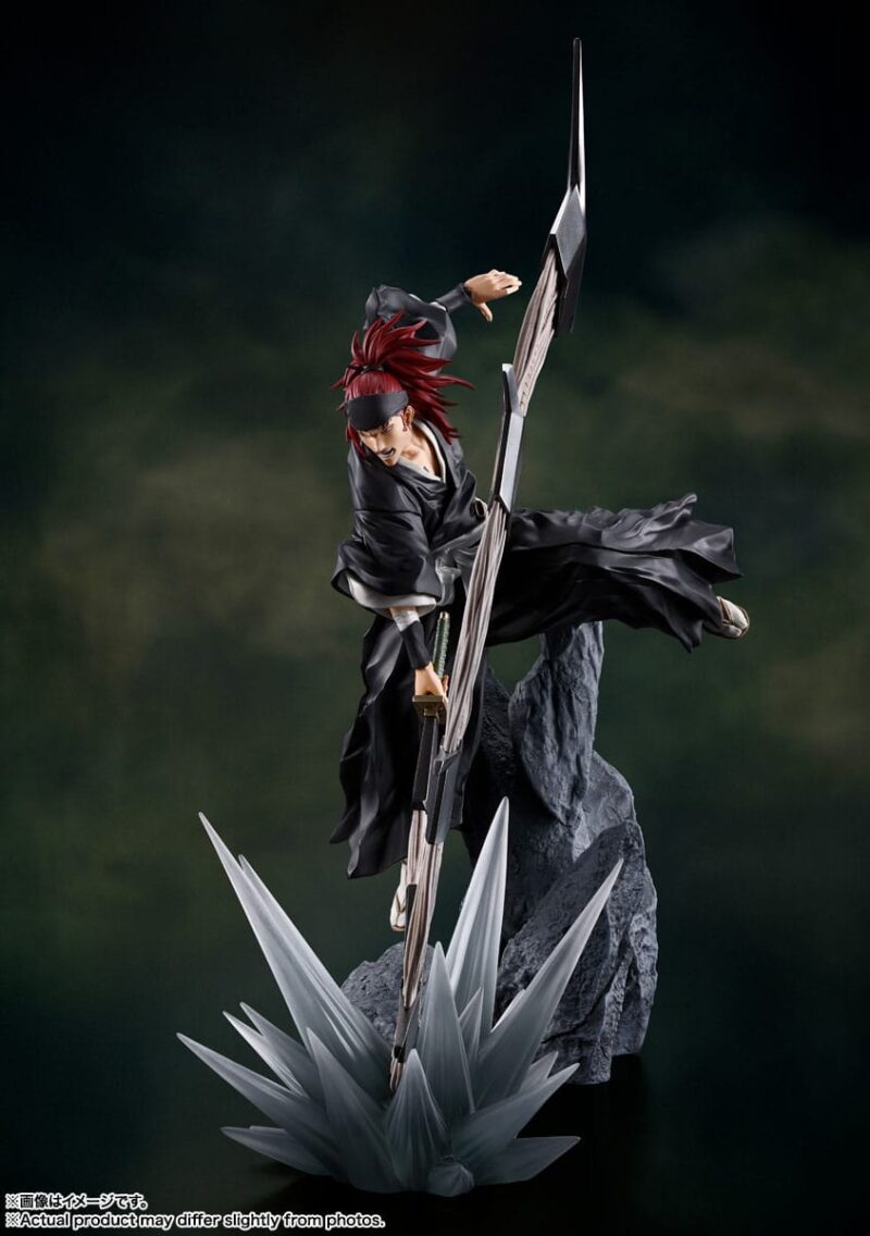 Figurine Renji Abarai Bleach en posture dynamique, Zanpakuto Zabimaru