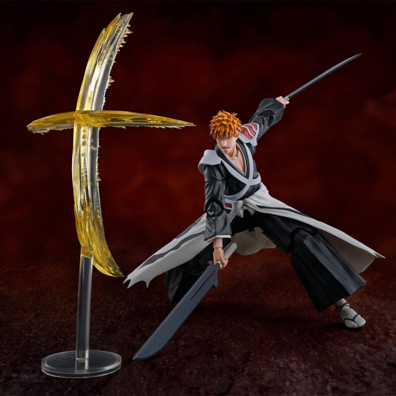 Figurine Ichigo Kurosaki Bleach avec cheveux longs, shihakushō modifié