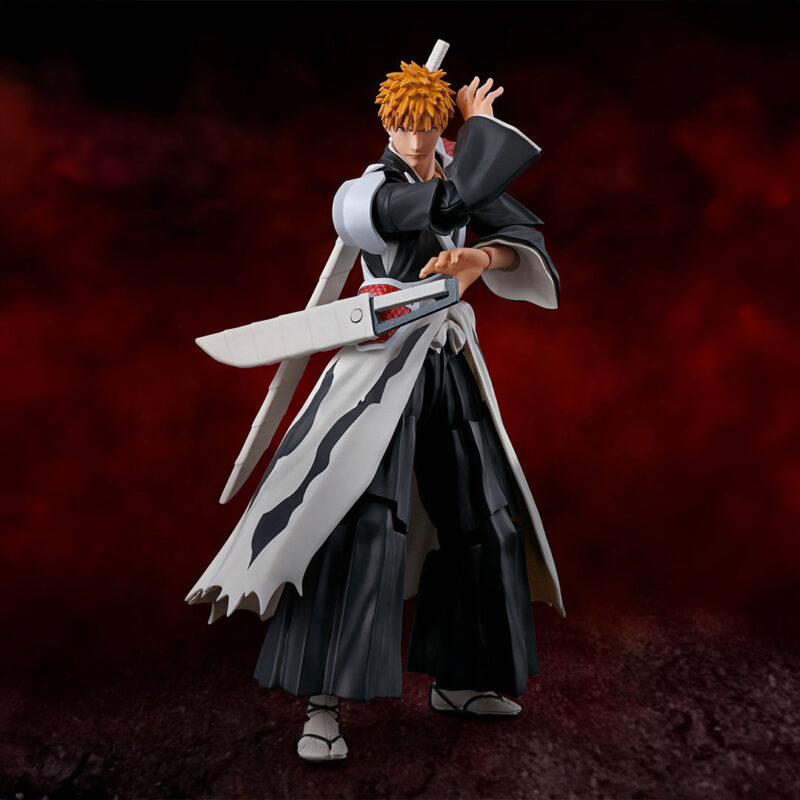 Figurine Ichigo Kurosaki Bleach avec cheveux longs, shihakushō modifié