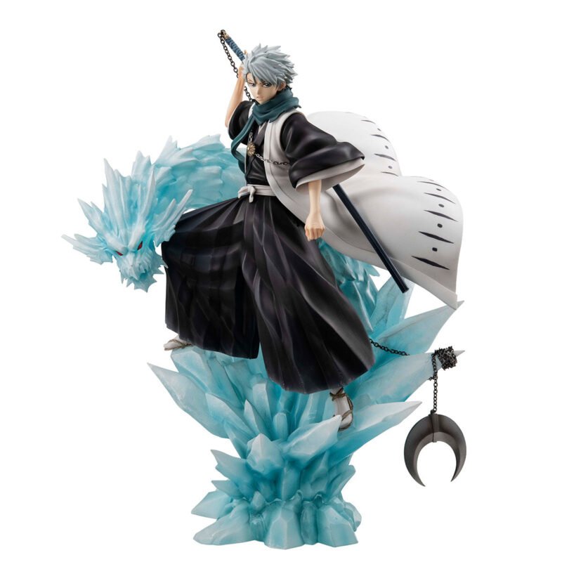 Figurine Toshiro Hitsugaya Bleach en pleine utilisation de Hyōrinmaru, Dragon de Glace
