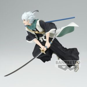 Figurine Toshiro Hitsugaya Bleach posture dynamique, katana en attaque