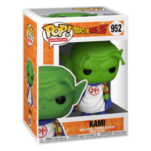Kami de Dragon Ball, figurine Funko POP, portant une tenue traditionnelle et tenant sa canne, mesurant 9 cm, fabriquée en PVC.