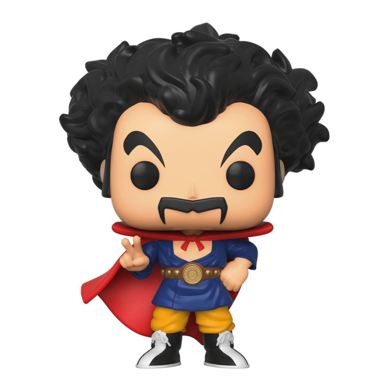 Figurine Pop de Hercule alias Mr Satan, personnage de Dragon Ball, avec une posture dynamique et un design coloré, fabriquée par Funko.
