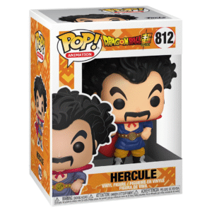 Figurine Pop de Hercule alias Mr Satan, personnage de Dragon Ball, avec une posture dynamique et un design coloré, fabriquée par Funko.