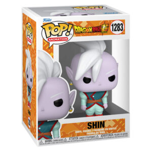 Figurine Pop de Kaiô Shin, représentant un personnage avec des traits distinctifs et une tenue caractéristique, fabriquée par Funko.