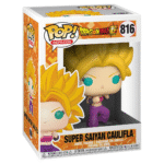 Figurine Pop de Caulifla sous sa forme Super Saiyan, fabriquée par Funko, mesurant 9 cm en PVC.