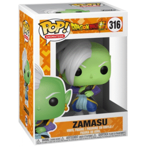 Figurine Pop de Zamatsu de Dragon Ball dans sa première forme, lumineuse dans le noir, fabriquée par Funko.