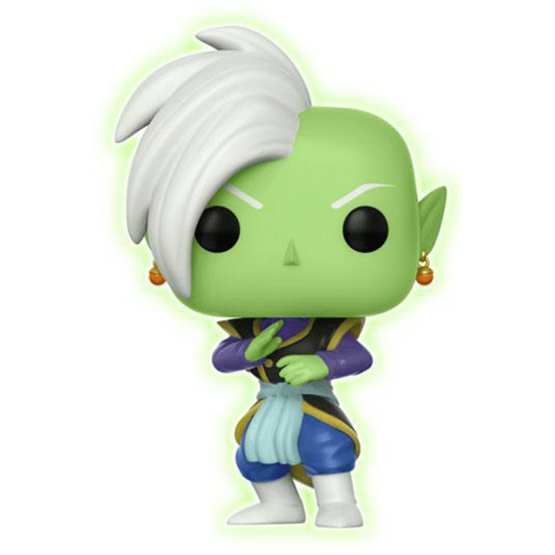 Figurine Pop de Zamatsu de Dragon Ball dans sa première forme, lumineuse dans le noir, fabriquée par Funko.