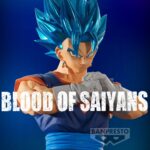 Figurine de Vegetto en Super Saiyan Blue mesurant 18 cm, représentant la fusion de Gokû et Vegeta, fabriquée par Banpresto.