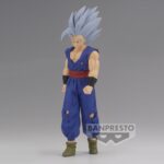 Figurine de Son Gohan Beast de Dragon Ball Super, représentant le personnage en position dynamique avec des détails précis, fabriquée par Banpresto.