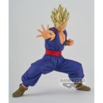 Figurine de Son Gohan en tenue bleue inspirée de Piccolo, fabriquée par Banpresto, mesurant 13 cm, en PVC.