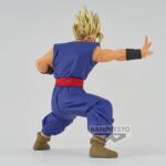 Figurine de Son Gohan en tenue bleue inspirée de Piccolo, fabriquée par Banpresto, mesurant 13 cm, en PVC.