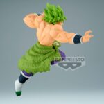 Figurine de Broly en Super Saiyan, mesurant 19 cm, détaillant son expression colérique et sa posture dynamique, fabriquée par Banpresto.