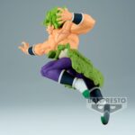 Figurine de Broly en Super Saiyan, mesurant 19 cm, détaillant son expression colérique et sa posture dynamique, fabriquée par Banpresto.