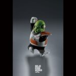 Figurine de Guldo du Commando Ginyu, mesurant 8 cm, représentant le personnage dans une pose caractéristique avec un socle spécial.
