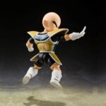 Figurine articulée de Krilin de la série Dragon Ball Z, représentant le personnage avec des détails fidèles à la saga Namek, en PVC, mesurant 11 cm.
