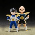 Figurine articulée de Krilin de la série Dragon Ball Z, représentant le personnage avec des détails fidèles à la saga Namek, en PVC, mesurant 11 cm.