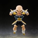 Figurine articulée de Krilin de la série Dragon Ball Z, représentant le personnage avec des détails fidèles à la saga Namek, en PVC, mesurant 11 cm.