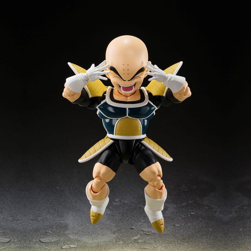 Figurine articulée de Krilin de la série Dragon Ball Z, représentant le personnage avec des détails fidèles à la saga Namek, en PVC, mesurant 11 cm.