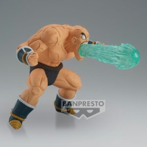 Figurine de Nappa de Dragon Ball Z mesurant 12 cm, représentant le personnage avec une sphère d'énergie dans une pose dynamique. Fabriquée par Banpresto.