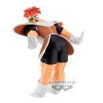Figurine de Recoome de l'Escadron Ginyu, mesurant 14 cm, représentant Recoome de dos avec les bras écartés, fabriquée par Banpresto.