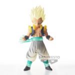 Figurine de Gotenks en Super Saiyan de la collection Clearise, avec des cheveux translucides, représentant le personnage de Dragon Ball Z.