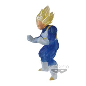 Figurine de Vegeta de Dragon Ball, représentant le Prince des Saiyans avec une expression déterminée, fabriquée par Banpresto.