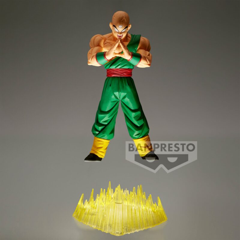 Figurine de Ten Shin Han en PVC mesurant 18 cm, représentant le personnage en position d'attaque avec un regard déterminé et les mains formant un triangle pour exécuter le Kikōhō. Éditée par Banpresto dans la collection GxMateria.
