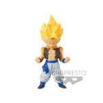Figurines de Dragon Ball Z représentant Gogeta Super Saiyan, Dieu Démon Hildegard, Son Gohan en Great Saiyaman, Vegeta Oozaru, Cooler et Metal Cooler, fabriquées par Banpresto.